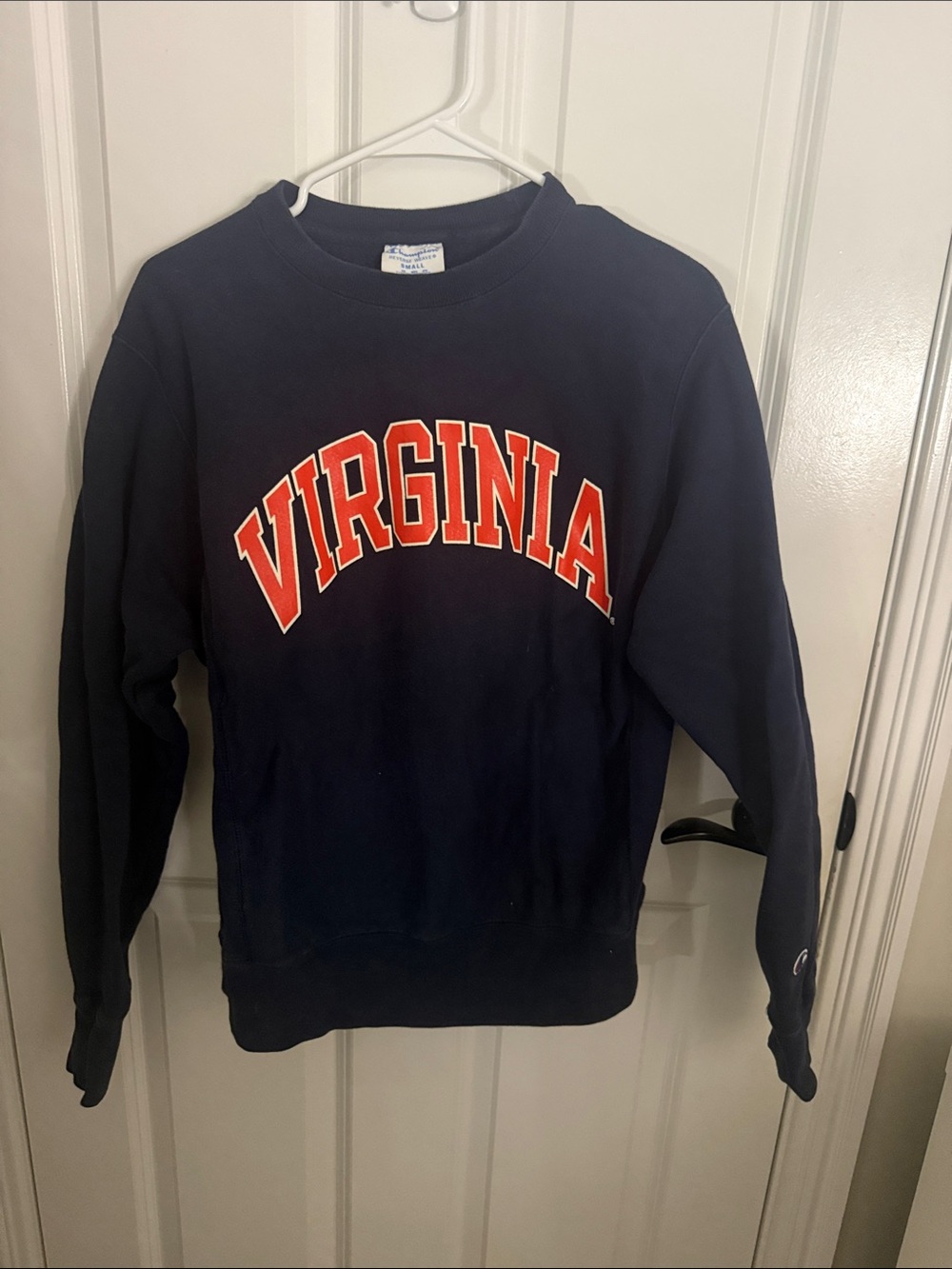 Champion Virginia Arch Logo Navy Crewneck Sweatshirt